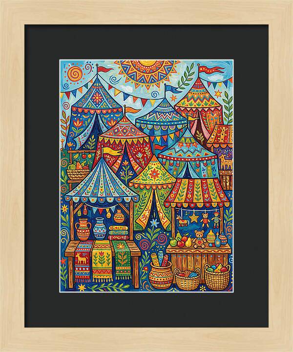 Colorful Outdoor Market Scene