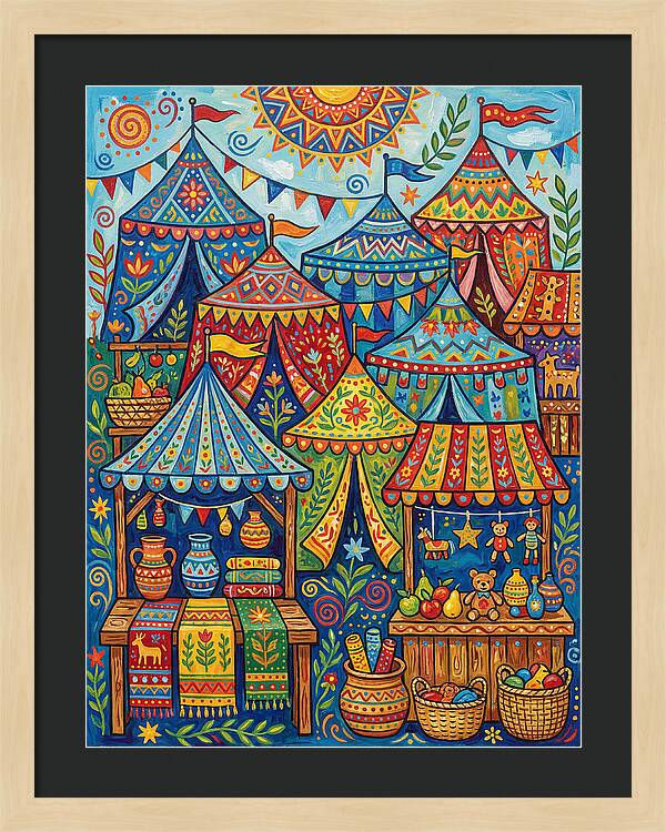 Colorful Outdoor Market Scene