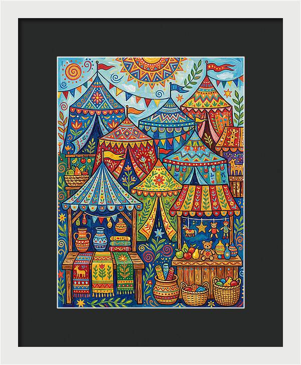 Colorful Outdoor Market Scene