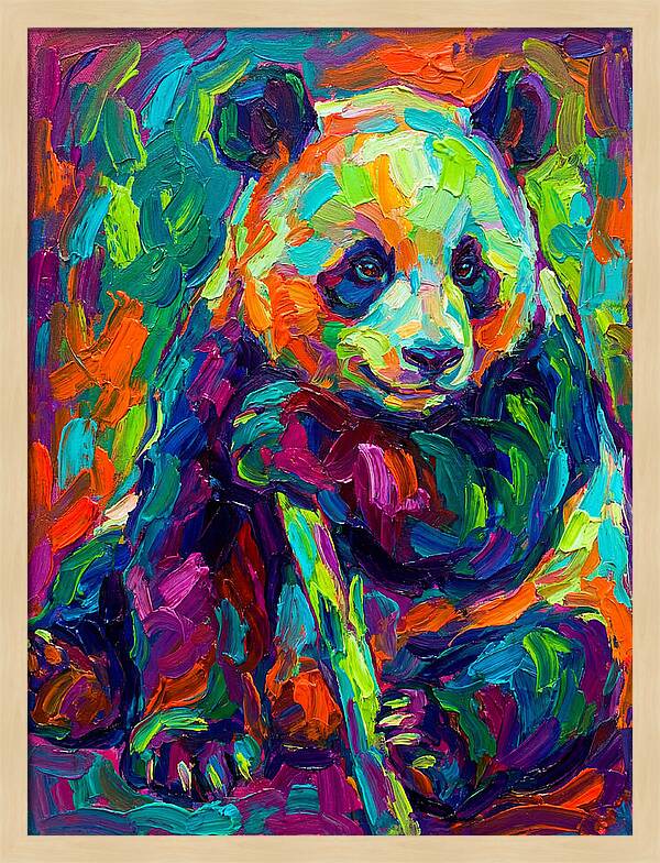 Colorful Panda Portrait