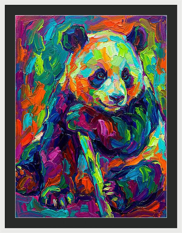Colorful Panda Portrait