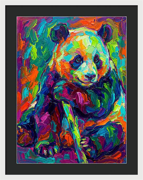 Colorful Panda Portrait