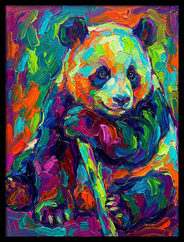 Colorful Panda Portrait
