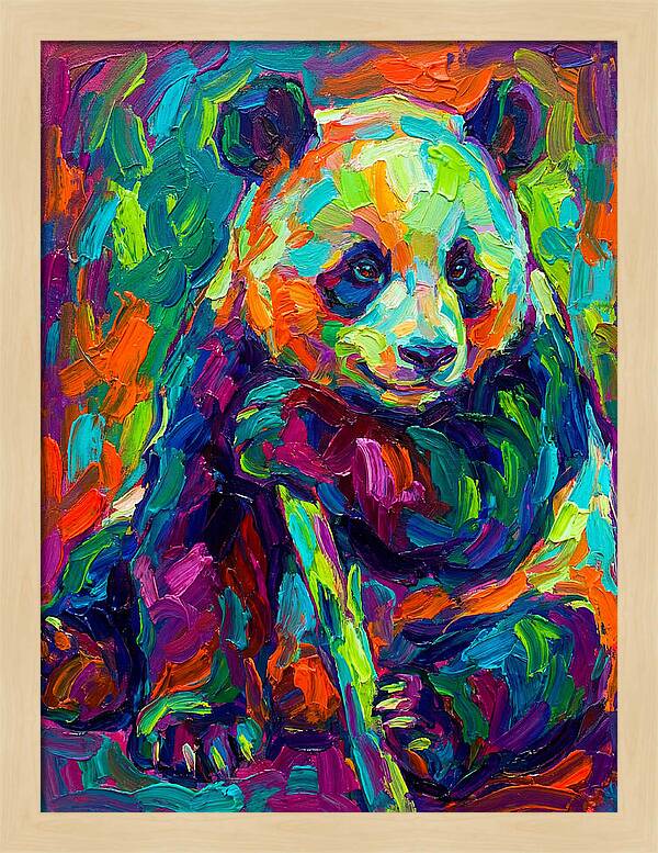 Colorful Panda Portrait
