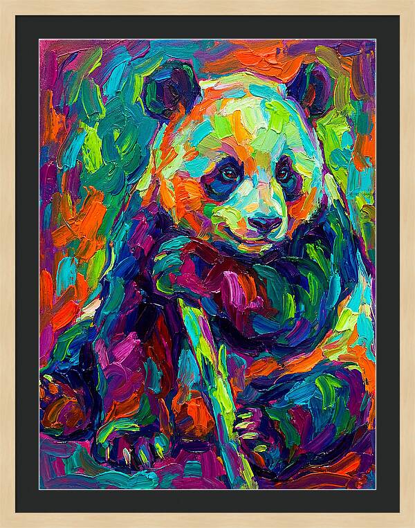 Colorful Panda Portrait