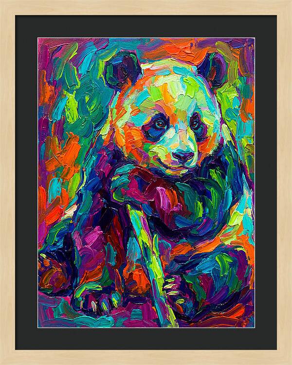 Colorful Panda Portrait