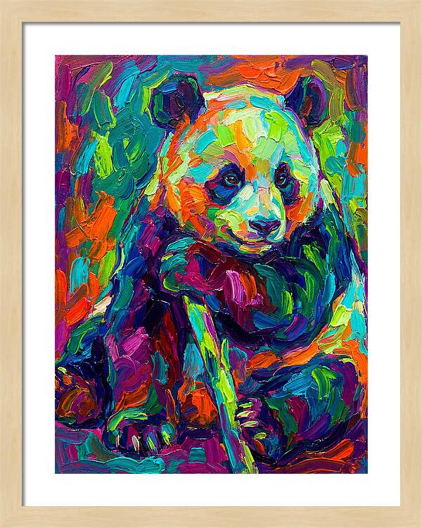 Colorful Panda Portrait