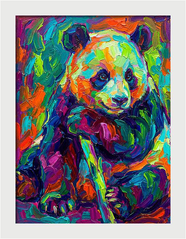 Colorful Panda Portrait