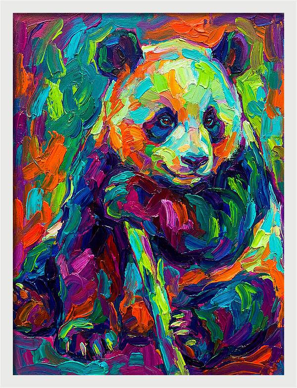 Colorful Panda Portrait