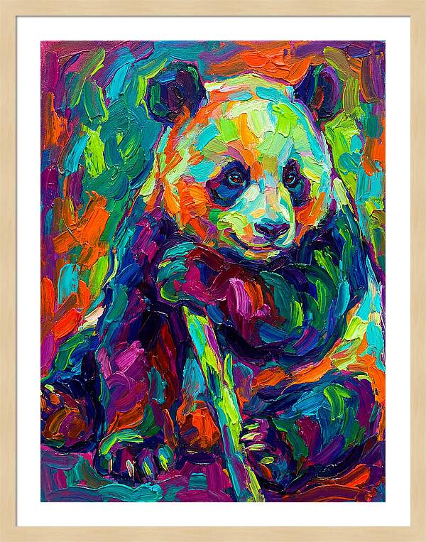Colorful Panda Portrait