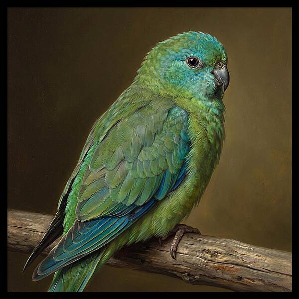 Colorful Parakeet Closeup