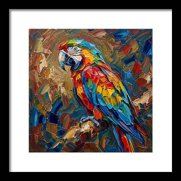 Colorful Parrot Closeup