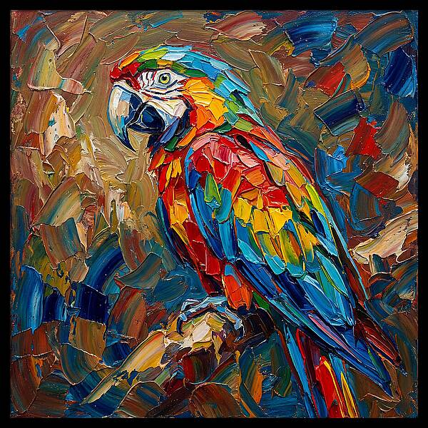 Colorful Parrot Closeup