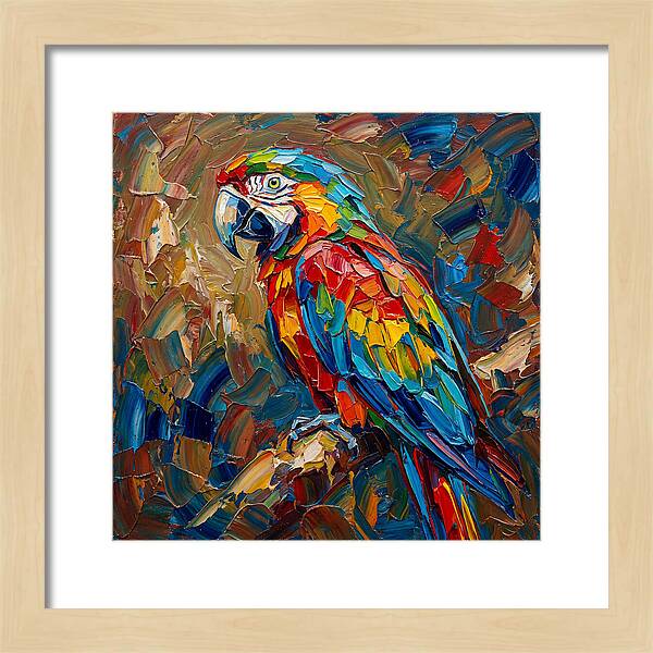 Colorful Parrot Closeup