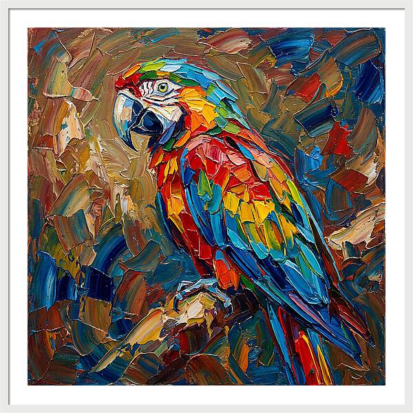 Colorful Parrot Closeup