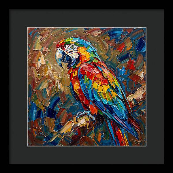 Colorful Parrot Closeup
