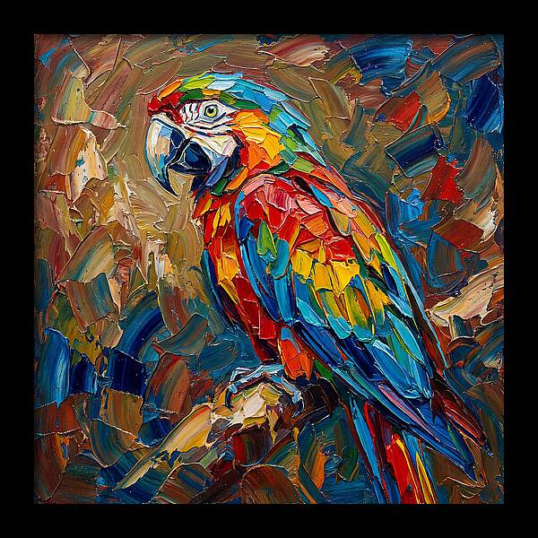 Colorful Parrot Closeup