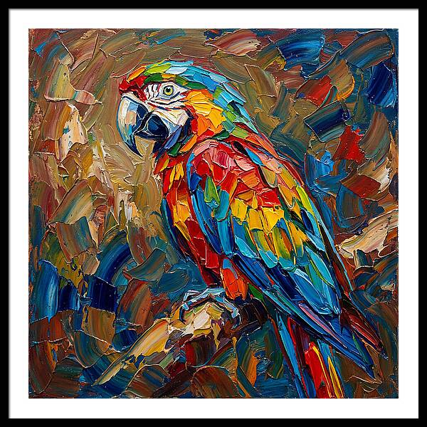 Colorful Parrot Closeup