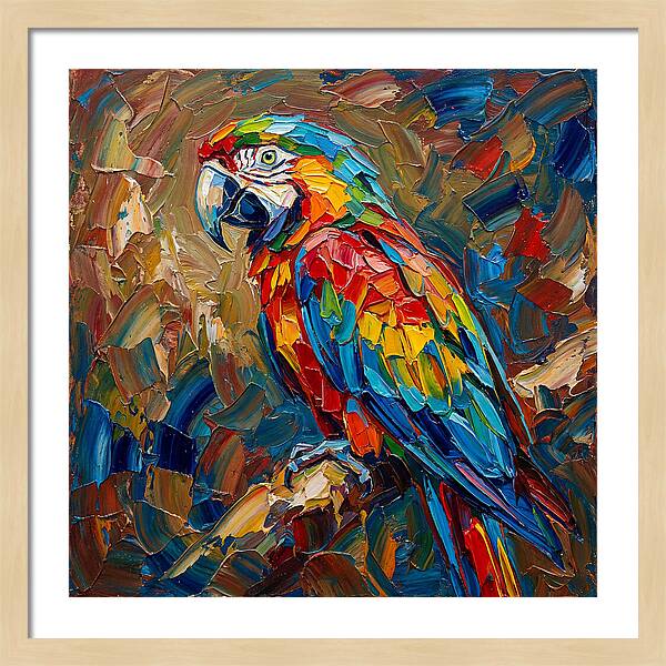 Colorful Parrot Closeup