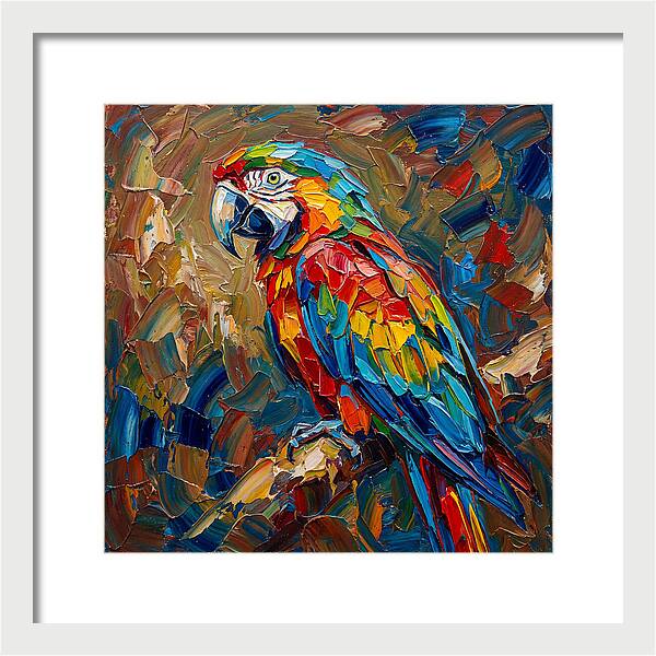 Colorful Parrot Closeup