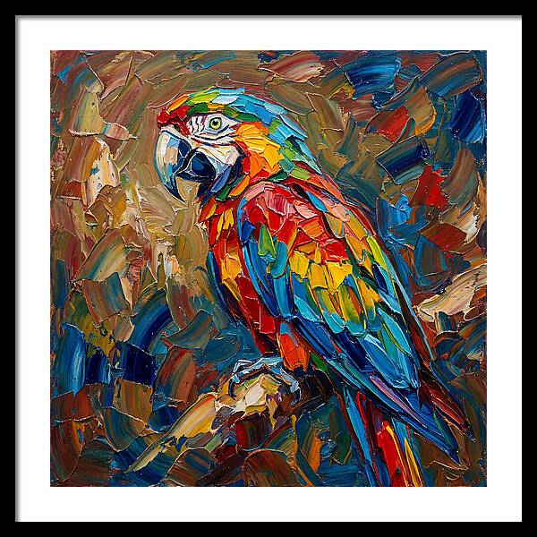 Colorful Parrot Closeup