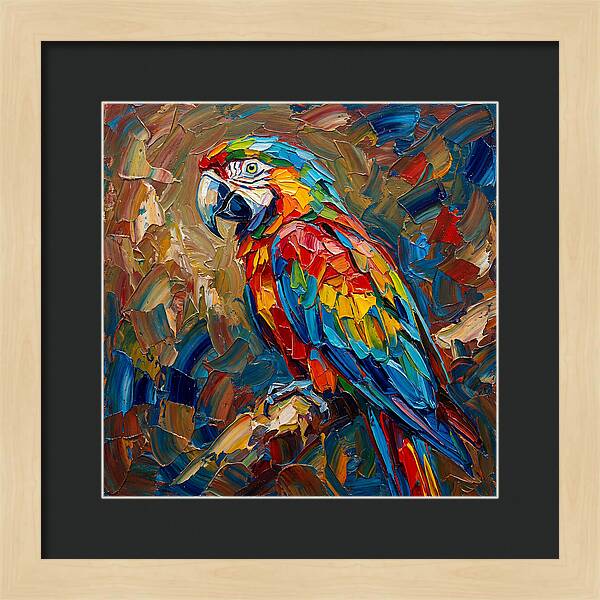 Colorful Parrot Closeup