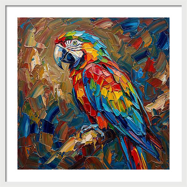 Colorful Parrot Closeup