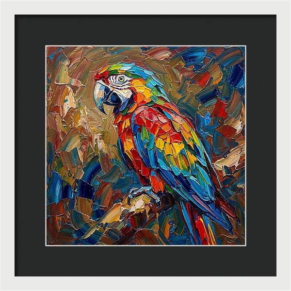 Colorful Parrot Closeup