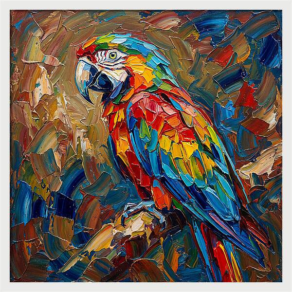 Colorful Parrot Closeup