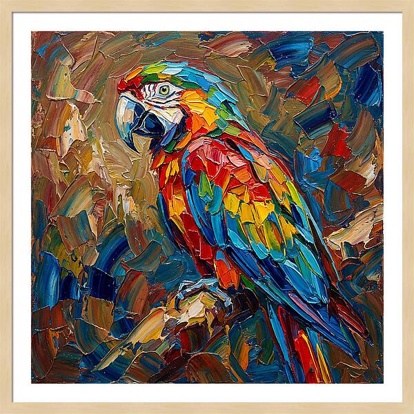 Colorful Parrot Closeup
