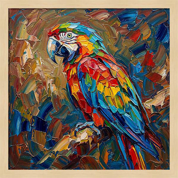 Colorful Parrot Closeup