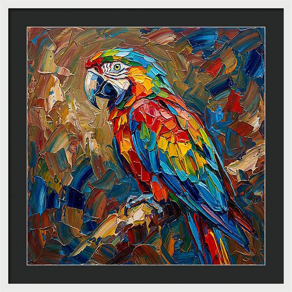 Colorful Parrot Closeup