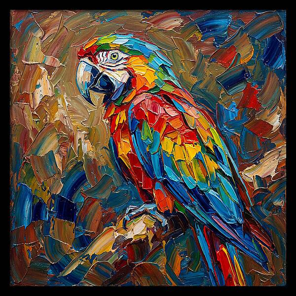 Colorful Parrot Closeup