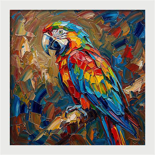Colorful Parrot Closeup