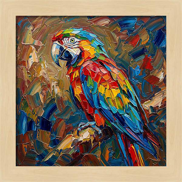 Colorful Parrot Closeup