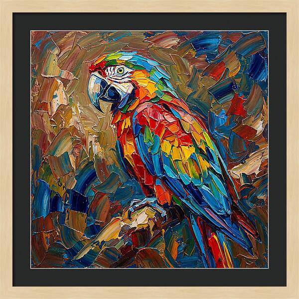 Colorful Parrot Closeup
