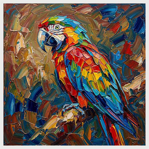 Colorful Parrot Closeup