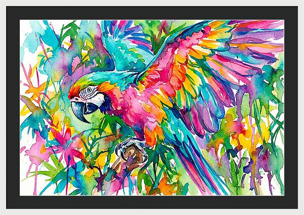 Colorful Parrot In Flight