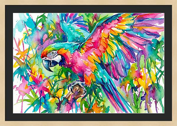 Colorful Parrot In Flight
