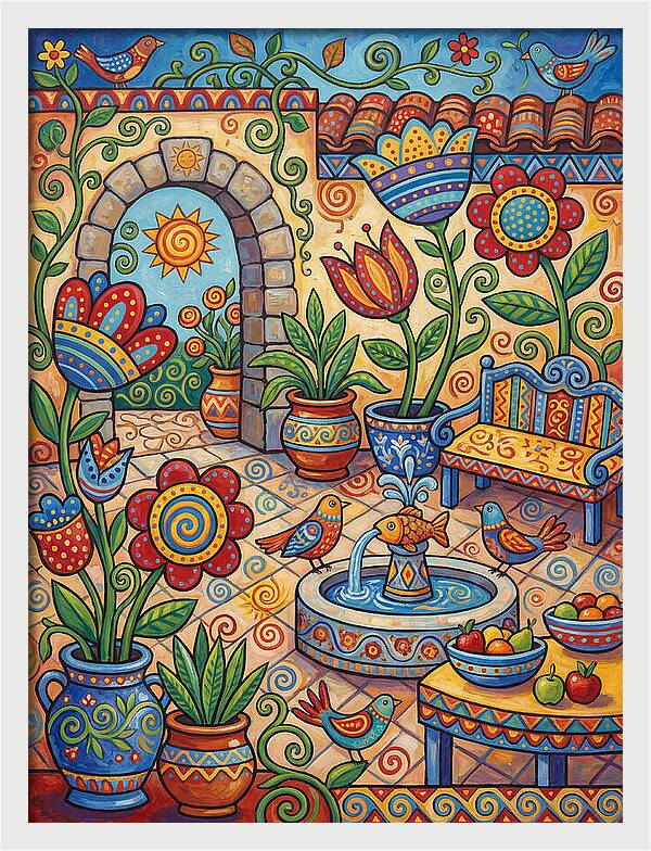 Colorful Patio Landscape