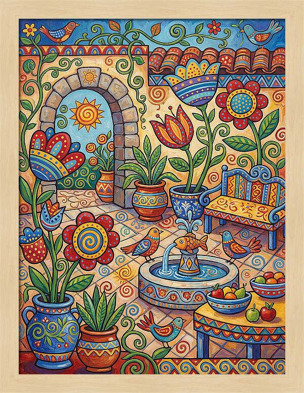 Colorful Patio Landscape