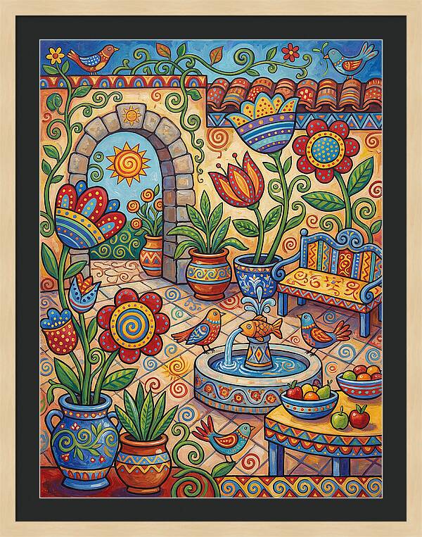 Colorful Patio Landscape