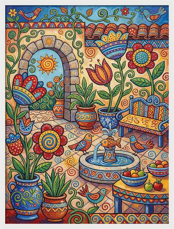 Colorful Patio Landscape