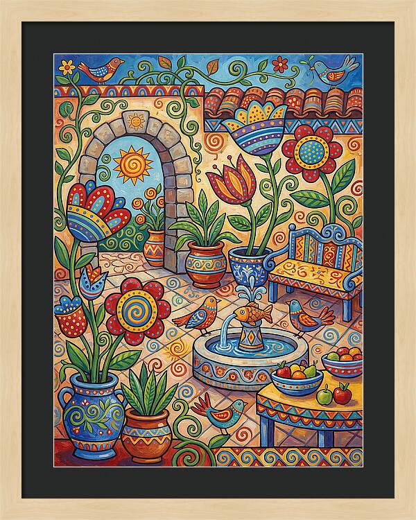 Colorful Patio Landscape