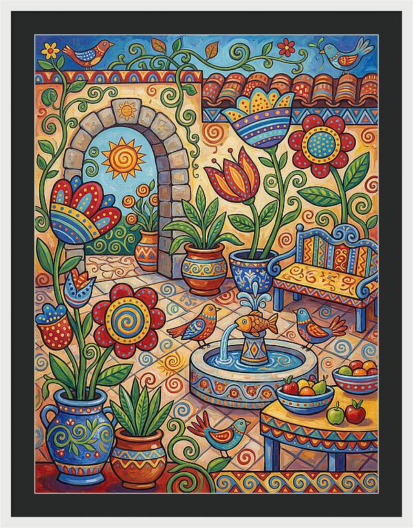 Colorful Patio Landscape