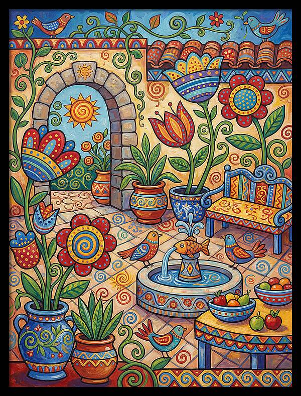Colorful Patio Landscape