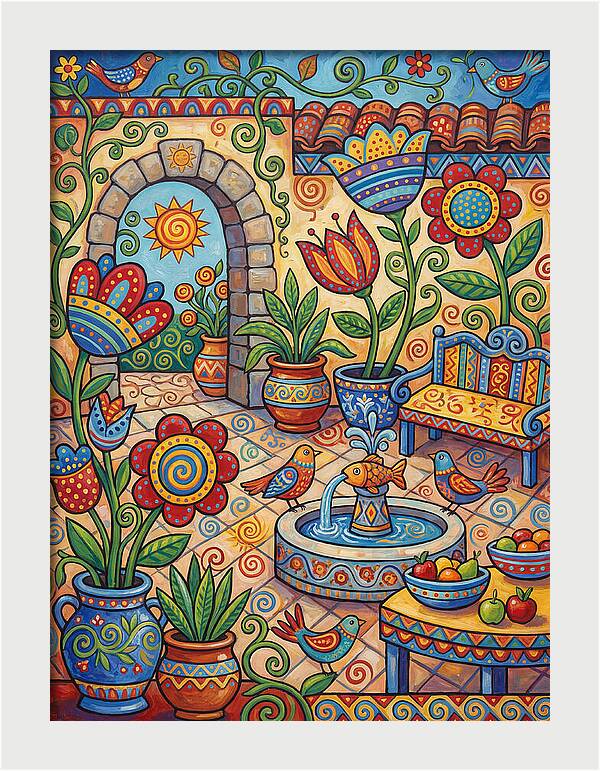 Colorful Patio Landscape