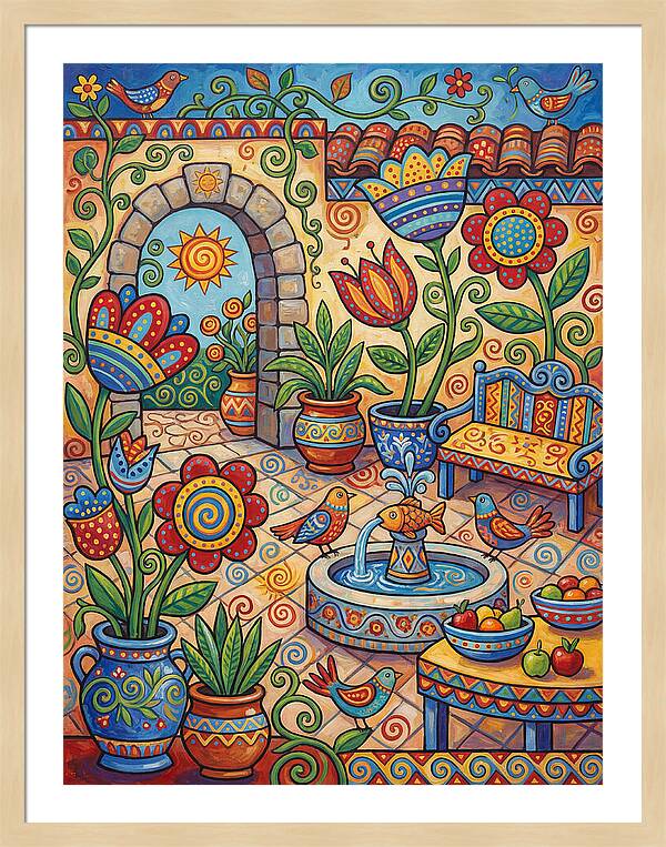 Colorful Patio Landscape
