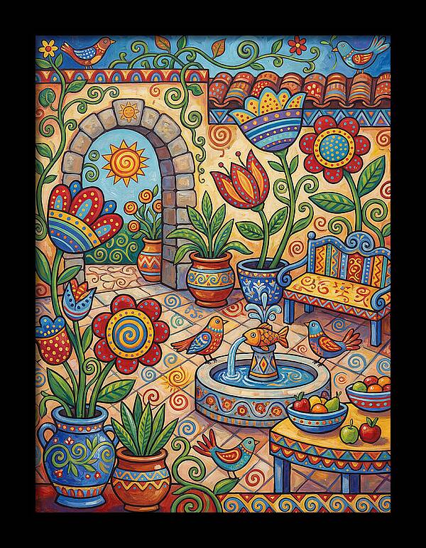 Colorful Patio Landscape