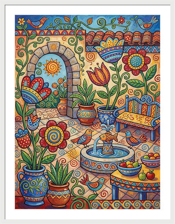 Colorful Patio Landscape